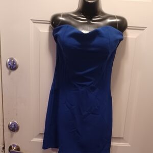 Nella Fantasia Vibrant Blue Halter Dress Apparel